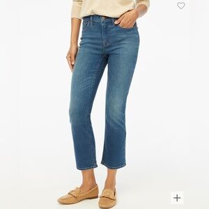 J. Crew Factory Mid-rise flare crop jean in signature stretch•size 27 or 28T•NWT